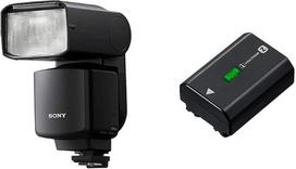 „Sony“ HVL-F60RM2 | Išorinė blykstė su belaidžiu radijo valdymu, juoda, HVLF60RM2.CE7 ir „NP-FZ100“ akumuliatorius („InfoLITHIUM“ akumuliatorius, „Z“ serija, 7,2 V/16,4 Wh (2280 mAh)), juoda