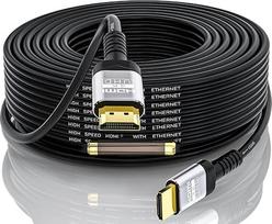 „Soonsoonic“ 4K HDMI kabelis, 30 m, su integruotu signalo stiprintuvu, HDMI 2.0 „High Speed“ kabelis, palaikantis 4K @ 60 Hz, 2K, 1080p, 3D, ARC ir Ethernet, skirtas UHD televizoriams, monitoriams, nešiojamiesiems kompiuteriams, „Xbox“, „PS4“/„PS5“ ir kt.