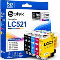 „Sotek LC521“ rašalo kasetės, suderinamos su „Brother DCP-J1360DW“