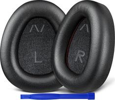 „SOULWIT“ ausinių pagalvėlės, skirtos „Skullcandy Aviator 900 ANC“ belaidžiams „Bluetooth“ ausinėms, dengiančioms ausis; atsarginės pagalvėlės iš minkštos baltymų odos ir didelio tankio „Memory“ putų