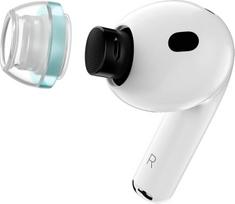 „SpinFit AuraFine“ skirti „AirPods Pro 3“ – patentuoti silikoniniai ausų įdėklai ir adapteriai su „Aura-Rib“ dvigubo tankio šerdimi, užtikrinančia dinaminį stabilumą ir didesnį komfortą (viena pora) (ausų įdėklai įdėti) (S