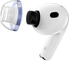 „SpinFit AuraFine“ skirti „AirPods Pro 3“ – patentuoti silikoniniai ausų įdėklai ir adapteriai su „Aura-Rib“ dvigubo tankio šerdimi, užtikrinančia dinaminį stabilumą ir didesnį komfortą (viena pora) (ausų įdėklai jau įdėti) (L