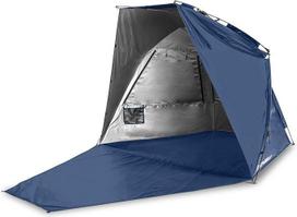 „Sport‑Brella Solarcave“ saulės apsauga – UPF 50+ vandeniui atspari pavėsinė ir tentas | Tamsiai mėlyna; 2,3 x 1,5 m tentas; atspari vandeniui ir vėjui; surenkama per 30 sek. Komplekte yra vinys ir nešimo krepšys