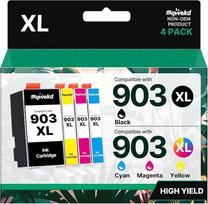 „Sqwekd 903XL“ rašalo kasetė, suderinama su „HP 903“ ir „903XL“ modeliais, skirta „HP OfficeJet 6950“, „OfficeJet Pro 6960“ ir „OfficeJet Pro 6970“ daugiafunkciniams spausdintuvams (juoda, žydra, geltona, raudona, 4 vnt. rinkinys)