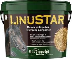 „St. Hippolyt LinuStar“ 3 kg – gyvūnų pašaras arkliams ir poniams – linų sėklų užkandis, pagamintas naudojant patentuotą virškinimo procesą – 3 kg