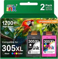 „Starink 305XL“ 305 XL kasetės, suderinamos su „HP 305“ spausdintuvų kasetėmis, skirtos modeliams „DeskJet 2820e“, „4220e“, „2700“, „2720“, „2800e“, „2724“, „DeskJet Plus 4110“, „4120“ „Envy 6020e“, „6000“, „6032e“, „6420e“ (juodi, spalvoti)