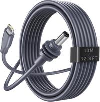 „Starlink Mini“ kabelis – USB-C į DC maitinimo kabelis, 16 AWG, 60 W PD įkrovimo kabelis, skirtas „Starlink Mini“, atsparus vandeniui, skirtas naudoti patalpose ir lauke, užtikrinantis patikimą ryšį (10 m / 32,8 pėdų)