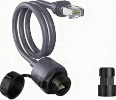 „Starlink“ Ethernet adapteris RJ45, 0,5 m, 26 AWG, CAT5E, 2000Mbps, „Starlink Mini“ priedai, IP68 atsparus vandeniui prailginimo ir remonto jungtis, skirta „Starlink Mini“ / „Gen 3“ / „Enterprise“