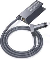 „StarLink“ Ethernet adapteris, skirtas palydoviniam internetui V2, laidinis interneto ryšys, išorinis tinklo adapteris su RJ45 jungtimi, tinklo ryšys, skirtas „StarLink Actuated Gen 2“