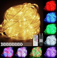 „StarryEver“ 10 m LED lempučių girlianda lauke, 100 LED lempučių girlianda lauke, IP68, 25 spalvų girlianda viduje, maitinama iš elektros tinklo, terasos apšvietimo lempučių girlianda su nuotolinio valdymo pultu, skirta sodui ir balkonui