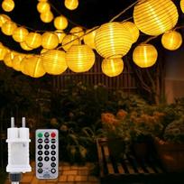 „StarryEver“ 20 m LED žibintai, girliandos, maitinimas lauke, 11 režimų žibintai-girliandos su nuotolinio valdymo pultu, 80 LED kinietiškų žibintų, šiltos baltos ir šaltos baltos spalvos apšvietimas – girliandos lauke, skirtos terasai ir sodui