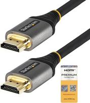 „StarTech“ 5 m „Premium“ HDMI 2.0 kabelis, 4K 60 Hz, HDR10, ARC, pilkos ir juodos spalvos