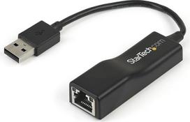 „StarTech“ USB2100 USB tinklo adapteris, US 2.0 kištukas į RJ45 lizdą – juodos spalvos