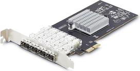 „StarTech“ „Intel I350-AM4“ PCIe 2.0 x2 4 prievadų GbE SFP tinklo plokštė | 1000BASE varinis, šviesolaidinis, LAN plokštė, tinklo adapteris, stalinis kompiuteris, serveris, 4x 1GbE, PCIe x4 x8