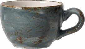 „Steelite Craft Blue“ žema puodelis, 8 oz/230 ml – 6 vnt. rinkinys, rustikalios mėlynos spalvos kavos ir arbatos puodelių