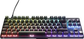 „SteelSeries Apex 9 TKL“ – mechaninė žaidimų klaviatūra – optiniai jungikliai – 2 taškų valdymas – e. sportui pritaikytas korpusas be skaitmenų klavišų – jungikliai, kuriuos galima keisti veikimo metu – prancūziškas (AZERTY) išdėstymas