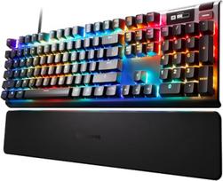 „SteelSeries Apex Pro“ mechaninė žaidimų klaviatūra, mechaniniai klavišai su reguliuojamu paspaudimo jėgos lygiu, „OLED“ išmanusis ekranas, prancūziška klaviatūra (AZERTY), standartinis išdėstymas