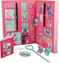 „Stitch Stationary Premium“ 24 dienų Advento kalendorius – oficialiai licencijuota sezoninė Kalėdų dekoracija mergaičių kambariui „Paladone“