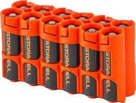 „STORACELL Powerpax“ 12 AA baterijų dėklas – oranžinis