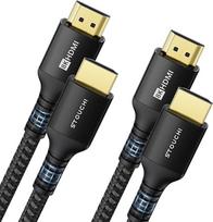 „Stouchi“ 1,2 m HDMI kabelis 8K, „Ultra HD“ 48Gbit/s, didelės spartos, 8K 60 Hz, 4K 120 Hz, 144 Hz, 165 Hz, RTX, DSC, eARC, „Dynamic HDR10“, 4:4:4, HDCP 2.2 ir 2.3, „Dolby“, suderinamas su HDMI 2.1, PS5/Xbox, juodos spalvos, 2 vnt. pakuotėje