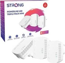„STRONG AV600“ elektros tinklo adapterio rinkinys, „HomePlug AV2“ elektros tinklo Ethernet plėtiklis, „Plug & Play“, saugumo nustatymas vienu mygtuko paspaudimu, energijos taupymo režimas, 300 metrų veikimo spindulys, 100Mbps LAN prievadai, idealiai tink