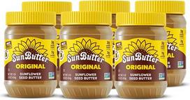 „Sunbutter“ saulėgrąžų sviestas – skani, visiškai natūrali alternatyva žemės riešutų sviestui, 16 oz plastikiniai indeliai, 6 vnt. pakuotė