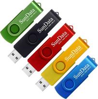 „SunData“ 16GB USB 2.0 atminties kortelės „Memory Stick“ su besisukančiu metaliniu korpusu (5 įvairių spalvų: juoda, mėlyna, žalia, raudona, auksinė)