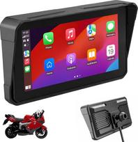 „Sunweyer“ 5 colių motociklams skirtas jutiklinis ekranas, nešiojamas navigacijos įrenginys su belaidžio „CarPlay“ ir „Android Auto“ palaikymu, GPS navigacija, dviguba „Bluetooth“ funkcija, IP68 atsparumas vandeniui