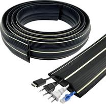 „SUPEASY“ grindinis kabelių tiltelis, 2 metrų grindinis kabelių kanalas, lankstus PVC grindinis kabelių apsaugos įrenginys, kabelių danga, skirta biurams, dirbtuvėms, sandėliams, koncertams – kabelių tvarkymas ir apsauga nuo užkliuvimo