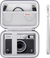 „Supmay“ kietasis dėklas, skirtas „Fujifilm Mini EVO“; kelioninis dėklas „Mini Printer“ su tinkliniu maišeliu, tinkamas naudoti su USB laidu, juostele ar kitais smulkiais priedais, pilkos spalvos