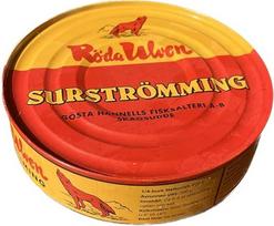 „Surströmming“ silkė iš Švedijos – „Röda Ulven“ 300 g / 400 g skardinė – fermentuotas delikatesas – laikoma vėsioje vietoje ir atšaldyta – „Surströmming“ iššūkis