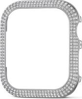 „Swarovski“, blizgus dėklo rėmelis, tinkantis „Apple Watch“ sidabriniam 40 mm modelio laikrodžiui, vieno dydžio