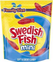 „Swedish Fish“ mini minkštieji kramtomieji saldainiai, šeimos dydžio maišelis, 30,4 oz