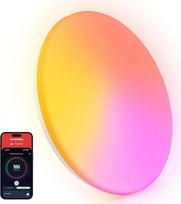 „SwitchBot RGBICWW“ lubinis šviestuvas, 37,6 cm, matinis LED lubinis šviestuvas su reguliuojamu šviesos stiprumu, 3200 LM, 2700–6500 K, 32 W, suderinamas su „Alexa“ ir „Apple Home“, CRI 90+, LED lubinis šviestuvas miegamajam, svetainei, prieškambariui