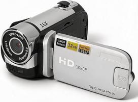 „Sxhlseller D90“ 1080p vaizdo kamera, 16 MP skaitmeninis fotoaparatas su 16 kartų priartinimu, 2,4 colio pasukamas ekranas, papildomas apšvietimas, vaizdo stabilizavimas, ciklinis įrašymas, skirta pradedantiesiems (sidabrinė)