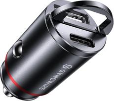 „Syncwire“ 60 W USB-C ir USB automobilinis adapteris su cigarečių degiklio jungtimi [PD 30 W ir QC 30 W] – itin kompaktiškas, visiškai metalinis automobilinis įkroviklis su USB-C jungtimi, suderinamas su „iPhone“, „Samsung“, „Huawei“, „Xiaomi“ ir „Google