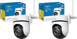 „Tapo C52A“ 360° lauko stebėjimo kamera, 2K 4 MP, „Starlight“ spalvotas naktinis matymas, AI aptikimas, judesio sekimas, „WLAN“ arba „Ethernet“, „MicroSD“ kortelė iki 512GB (2 vnt. rinkinys)