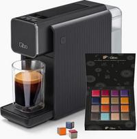 „Tchibo Qbo ONE Premium“ kapsulinis kavos aparatas su 16 perdirbamų „Qbo“ kavos kapsulių, skirtų „Espresso“, „Caffè Crema“ ir „Caffè Grande“ kavai, aukštos kokybės, kompaktiškas, novatoriško dizaino, švelnios juodos spalvos