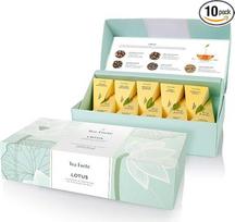 „Tea Forté“ „Lotus“ dovanų dėžutė | 10 ekologiškų piramidinių arbatos maišelių | Juodoji, oolong, žaliasis, baltasis ir žolelių arbata