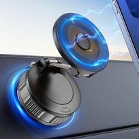 „TECKNET“ automobilinis magnetinis „MagSafe“ laikiklis | Suderinamas su „iPhone“ modeliais nuo 17 iki 12, 40 kg siurblinė prisukimo jėga, pasukamas 360°, 24 „N58“ magnetai, komplekte – metalinis žiedas „Android“ telefonams