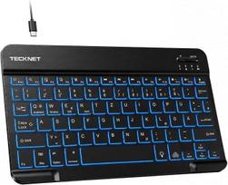 „TECKNET“ vokiška „Bluetooth“ klaviatūra planšetiniam kompiuteriui / „iPad“ su „Lightning“ jungtimi