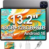 „TECLAST ArtPad“ planšetinis kompiuteris su 13,2 colių 2,2K 120 Hz ekranu, žaidimų planšetiniai kompiuteriai su „Android 16“, „T7300“ 2,2 GHz aštuonių branduolių procesorius, 10 000 mAh / 18 W PD, 48GB RAM + 128GB ROM (8 TB TF), 4G LTE su dviem SIM kort