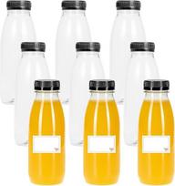 „TEC“ sulčių buteliukai, 330 ml, su dangteliais, pagaminti iš perdirbto PET, maži, skaidrūs, apvalūs, skirti šaldytuvui, vandeniui, gėrimams ir kokteiliams, didmeninė pakuotė, pagaminti Jungtinėje Karalystėje