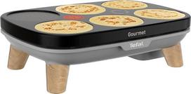 „Tefal Crêpier Gourmet PY901BF1“ elektrinis krepšelių keptuvė su 6 keptuvėlėmis, nelimpančia danga, patogi laikyti, su šilumą išlaikančiomis keptuvėlėmis