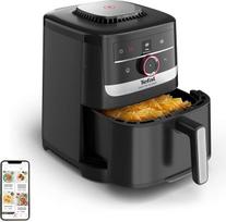 „Tefal Easy Fry Smart & Silence“ karšto oro keptuvė, 5 litrų talpos, ypač tyli, „Smart Assist“ sistema, temperatūros diapazonas nuo 40 °C iki 220 °C, nelipni danga, „Easy Clean & Store“ sistema, juodos spalvos / nerūdijančio plieno, EY5728