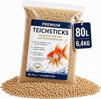 „Teich“ žuvų pašaras 80 l / 6,4 kg – „Teich“ lazdelės formos pašaras karpiams „Koi“ ir auksinėms žuvytėms, 6 mm
