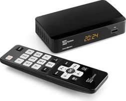 „TELE System EASY/03“ skaitmeninis antžeminis DVB-T2 HEVC HDMI SCART dekoderis su ekranu ir nuotolinio valdymo pultu su dideliais mygtukais