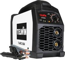 „Telwin T-Arc 184“ inverterinis suvirinimo aparatas, 170 A, MMA su elektrodu – nešiojamas suvirinimo aparatas su priedais, kompaktiškas ir patogus naudoti techninės priežiūros bei „pasidaryk pats“ projektams, 230 V