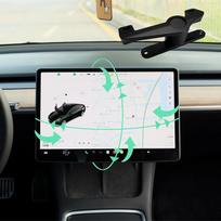 „Tesla Model Y/3“ ekrano pasukimo ir pakreipimo keturiomis kryptimis (aukštyn/žemyn/į kairę/į dešinę) laikiklis, tinka „Tesla Model 3“ (2017–2023 m.) ir „Model Y“ (2019–2024 m.) modeliams – ekrano pasukimo laikiklis