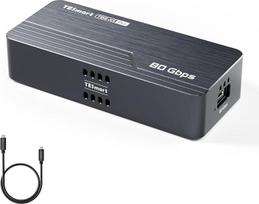 „TESmart“ 80Gbps M.2 NVMe SSD korpusas su „JHL9480“ lustu, PCIe 5.0 SSD | Suderinamas su „Thunderbolt 5/4/3“, „USB4 v2“ ir „USB4“, pažangus aušinimas | Maks. 8 TB | Išorinė saugykla su 7000MB/s greičiu